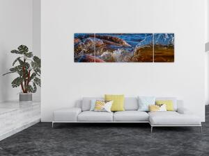 Szczegółowy obraz - woda między kamieniami (170x50 cm)