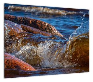 Szczegółowy obraz - woda między kamieniami (70x50 cm)