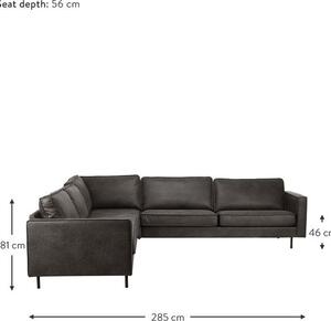 Sofa narożna XL ze skóry z recyklingu Hunter
