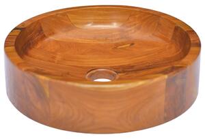 Umywalka z drewna tekowego, Φ40x10 cm