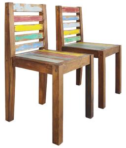 Krzesła stołowe, 2 szt., lite drewno z odzysku
