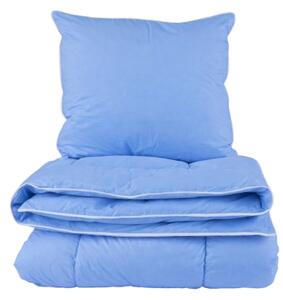 Zestaw Puch Classic Blue kołdra 155x200 cm letnia + 4 Poduszki