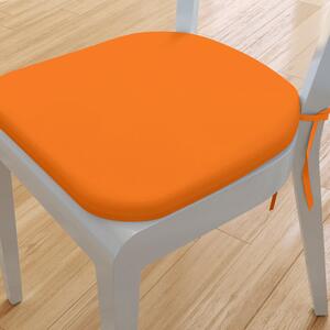 Goldea zaokrąglona poduszka na krzesło 39x37 cm suzy - pomarańczowa 39 x 37 cm