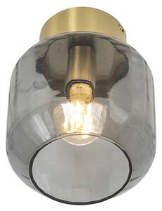 Inteligentna lampa sufitowa mosiężna z przydymionym szkłem w komplecie z WiFi A60 - Stiklo