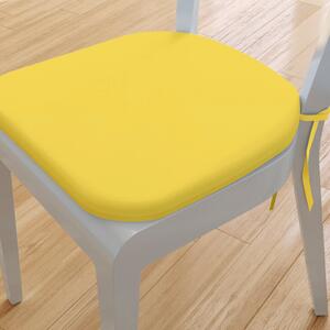 Goldea zaokrąglona poduszka na krzesło 39x37 cm suzy - żółta 39 x 37 cm