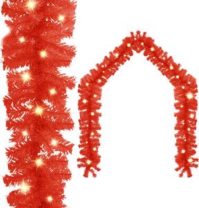Girlanda świąteczna z lampkami LED, 10 m, czerwona