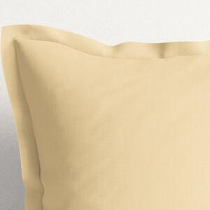 Goldea poszewka na poduszkę z ozdobną kantą bawełniana - beżowa 60 x 60 cm