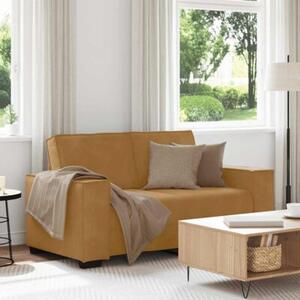 Sofa 2-osobowa, brÄ zowy, 160x78x84 cm, tapicerowana aksamitem