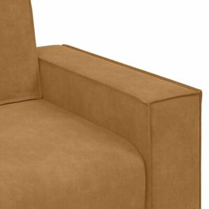 Sofa 2-osobowa, brÄ zowy, 160x78x84 cm, tapicerowana aksamitem