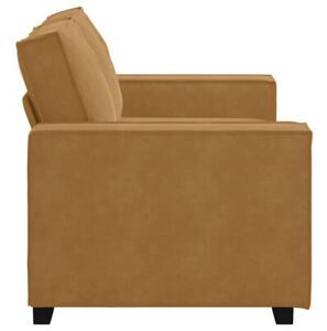 Sofa 2-osobowa, brÄ zowy, 160x78x84 cm, tapicerowana aksamitem
