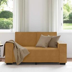 Sofa 2-osobowa, brÄ zowy, 160x78x84 cm, tapicerowana aksamitem