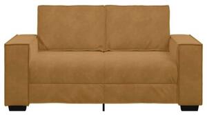 Sofa 2-osobowa, brÄ zowy, 160x78x84 cm, tapicerowana aksamitem
