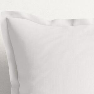 Goldea poszewka na poduszkę z ozdobną kantą bawełniana - biała 60 x 60 cm