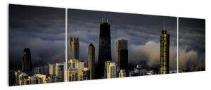 Obraz miasta w chmurach (170x50 cm)