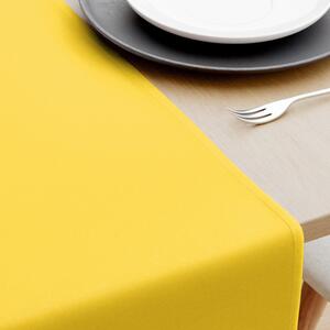 Goldea bieżnik na stół z płótna bawełnianego - żółty 35x120 cm