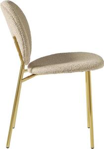 Krzesło tapicerowane Bouclé Ulrica, 2 szt
