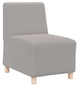 ModuÅowa sofa bez podÅokietnikÃ³w, jasnoszara, 55 cm, krÄcona, tkanina przypominajÄ ca weÅnÄ