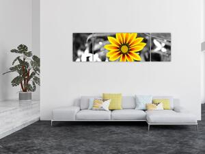 Obraz żółtego kwiatu (170x50 cm)