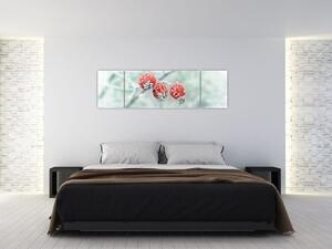 Obraz mrożonych owoców dzikiej róży (170x50 cm)