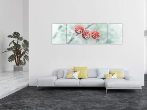 Obraz mrożonych owoców dzikiej róży (170x50 cm)