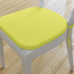 Goldea zaokrąglona poduszka na krzesło 39x37 cm suzy - limonkowa 39 x 37 cm