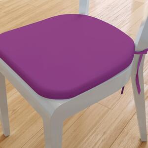 Goldea zaokrąglona poduszka na krzesło 39x37 cm suzy - fioletowa 39 x 37 cm