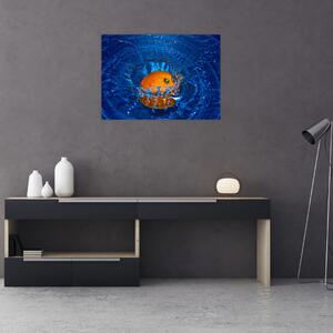 Obraz - pomarańcza w wodzie (70x50 cm)