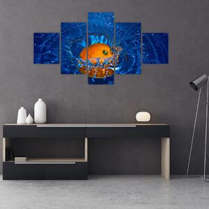 Obraz - pomarańcza w wodzie (125x70 cm)