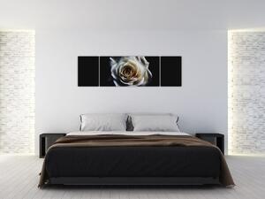 Obraz białej róży (170x50 cm)
