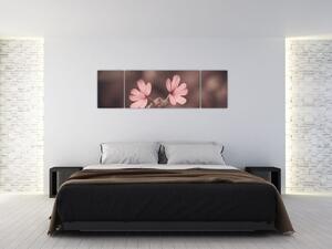 Obraz kwiatu róży (170x50 cm)