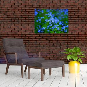Obraz niebieskich kwiatów (70x50 cm)