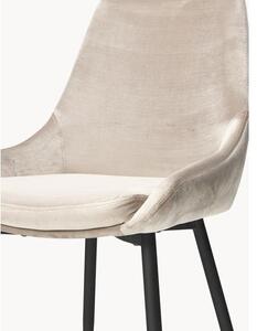 Krzesło tapicerowane z aksamitu Sierra, 2 szt