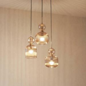 Lampa wisząca szklana Sophia TK Lighting, możliwość ściemniania, aluminiowy / szary / cynkowy, salon / jadalnia, szkło