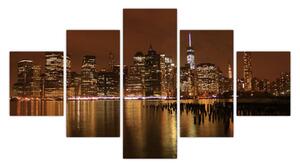 Obraz miasta nocą (125x70 cm)