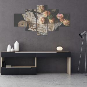 Obraz nut i róż (125x70 cm)