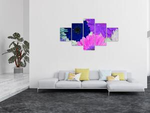 Obraz kolorowych kwiatów (125x70 cm)