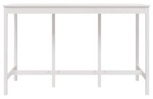 Stolik barowy, biały, 180x80x110 cm, lite drewno sosnowe