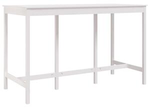 Stolik barowy, biały, 180x80x110 cm, lite drewno sosnowe