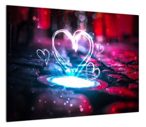 Obraz świetlistego serca (70x50 cm)