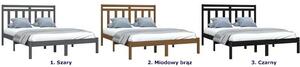 Sosnowe podwójne łóżko miodowy brąz 140x200 - Selmo 5X