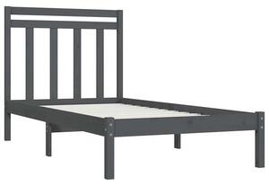 Jednoosobowe szare łóżko drewniane 90x200 - Selmo 3X