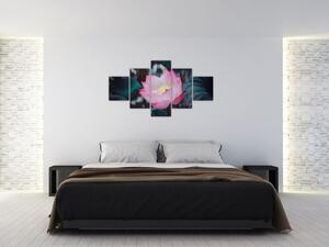 Obraz różowego kwiatu (125x70 cm)