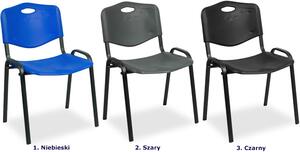 Czarne krzesło konferencyjne sztaplowane - Brio