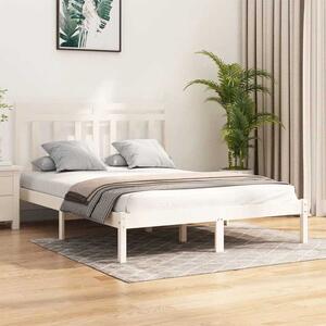 Dwuosobowe białe drewniane łóżko 160x200 - Selmo 6X