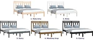 Skandynawskie łóżko z naturalnej sosny 120x200 - Selmo 4X