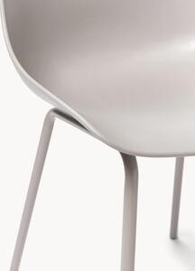Krzesło z tworzywa sztucznego z metalowymi nogami Joe, 2 szt
