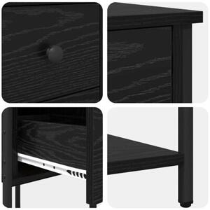 Szafka nocna czarny dÄ b 32 x 42 x 70 cm materiaÅ drewnopochodny