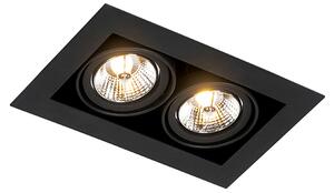 Inteligentny reflektor wpuszczany czarny 2-punktowy regulowany z 2 Wifi GU10 70mm - Oneon 70