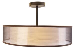 Inteligentna lampa sufitowa brązowa z białym kloszem 50 cm 3-źródła światła z 3 Wifi A60 - Drum Duo