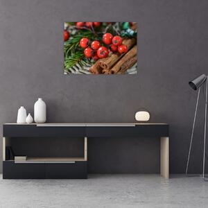 Obraz jagód i cynamonu (70x50 cm)